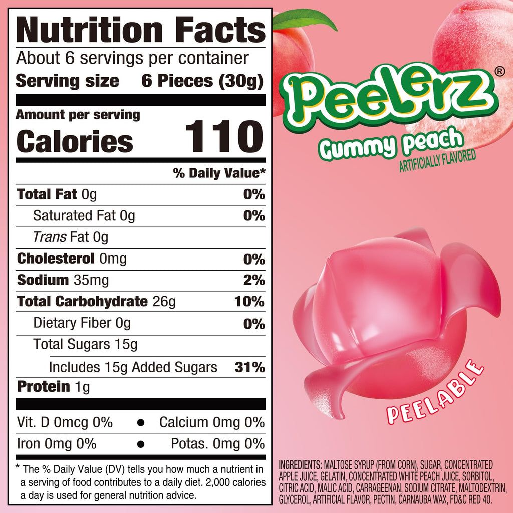 AMOS Peelerz Chili Mango Peelable Gummy Candy, Spicy Sweet Mango Flavor, Real Fruit Juice Infused, 8.47 OZ (240g)