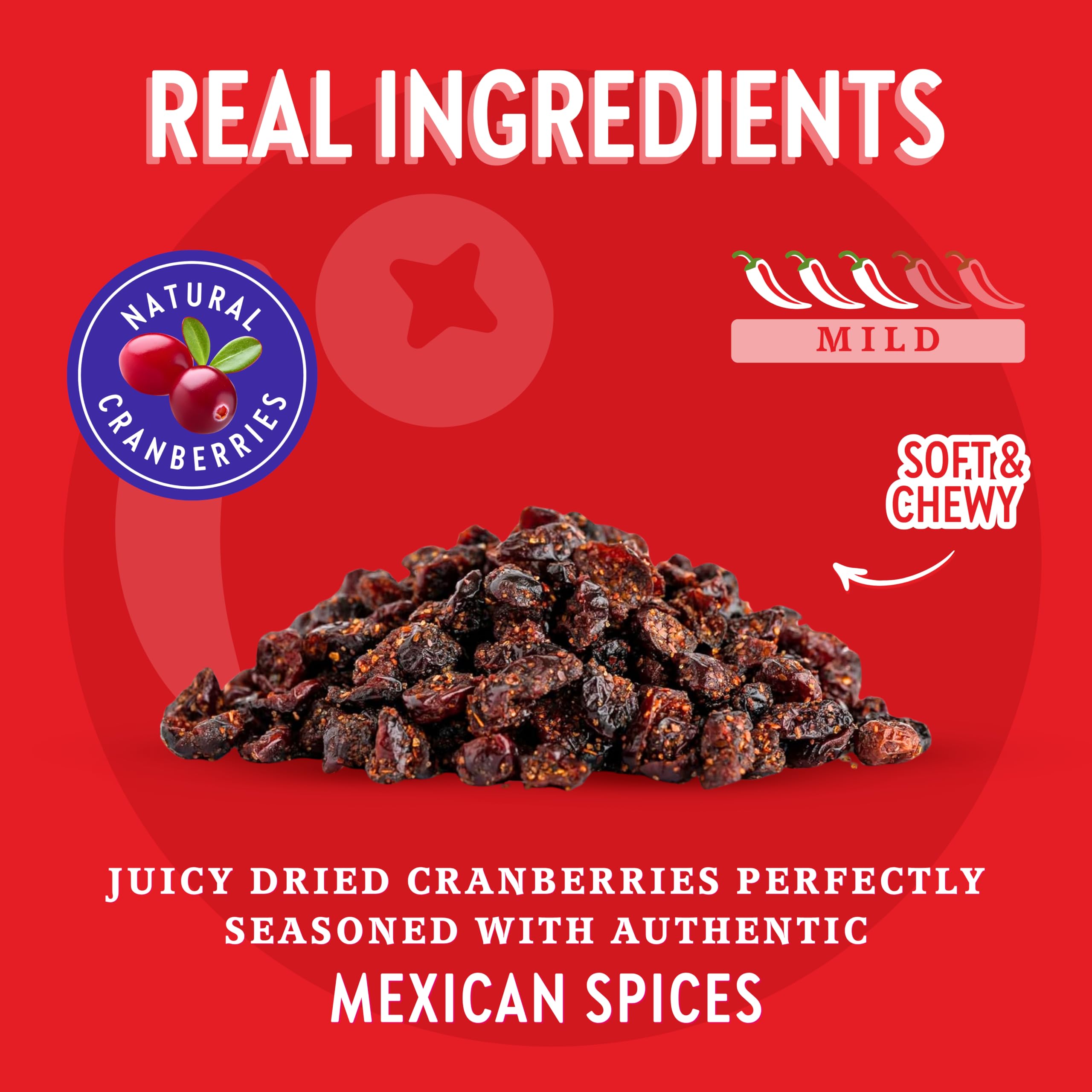 CHUZA Spicy Dried Mango Snacks Bites (4.5 oz. Pack of 2) – Mexican Candy Style Sweet Chili Dried Mango, with Chili Seasoning, Chili Powder, Dried Fruit Snacks, Spicy Snacks