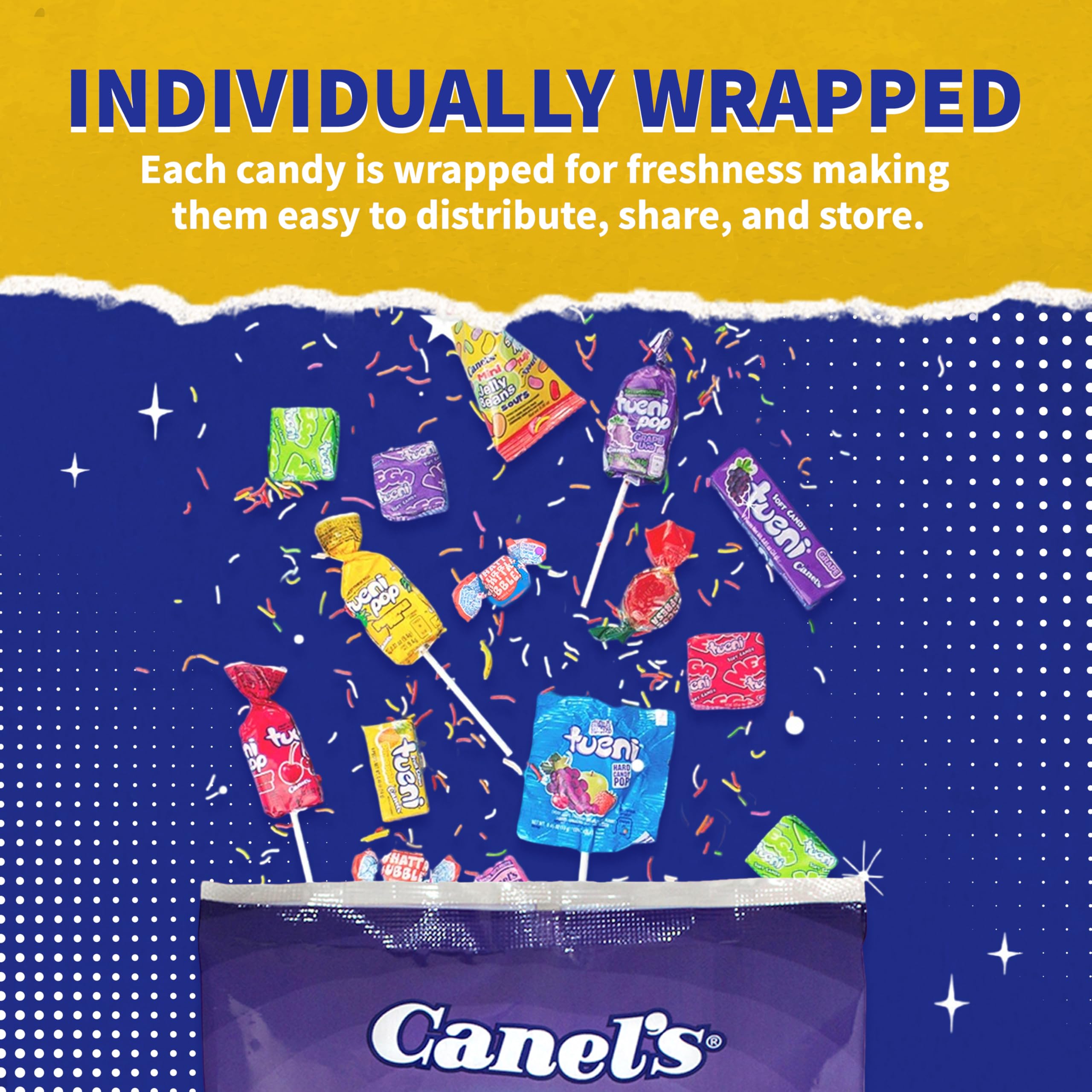 Canel’s Mexican Candy Mix Bag, Assorted Candy with Fruit Chews, Gum, Lollipops, Cherry Sours, and Jelly Beans, for Parties and Sharing, 3.5 Pound Bag (Pack of 1)