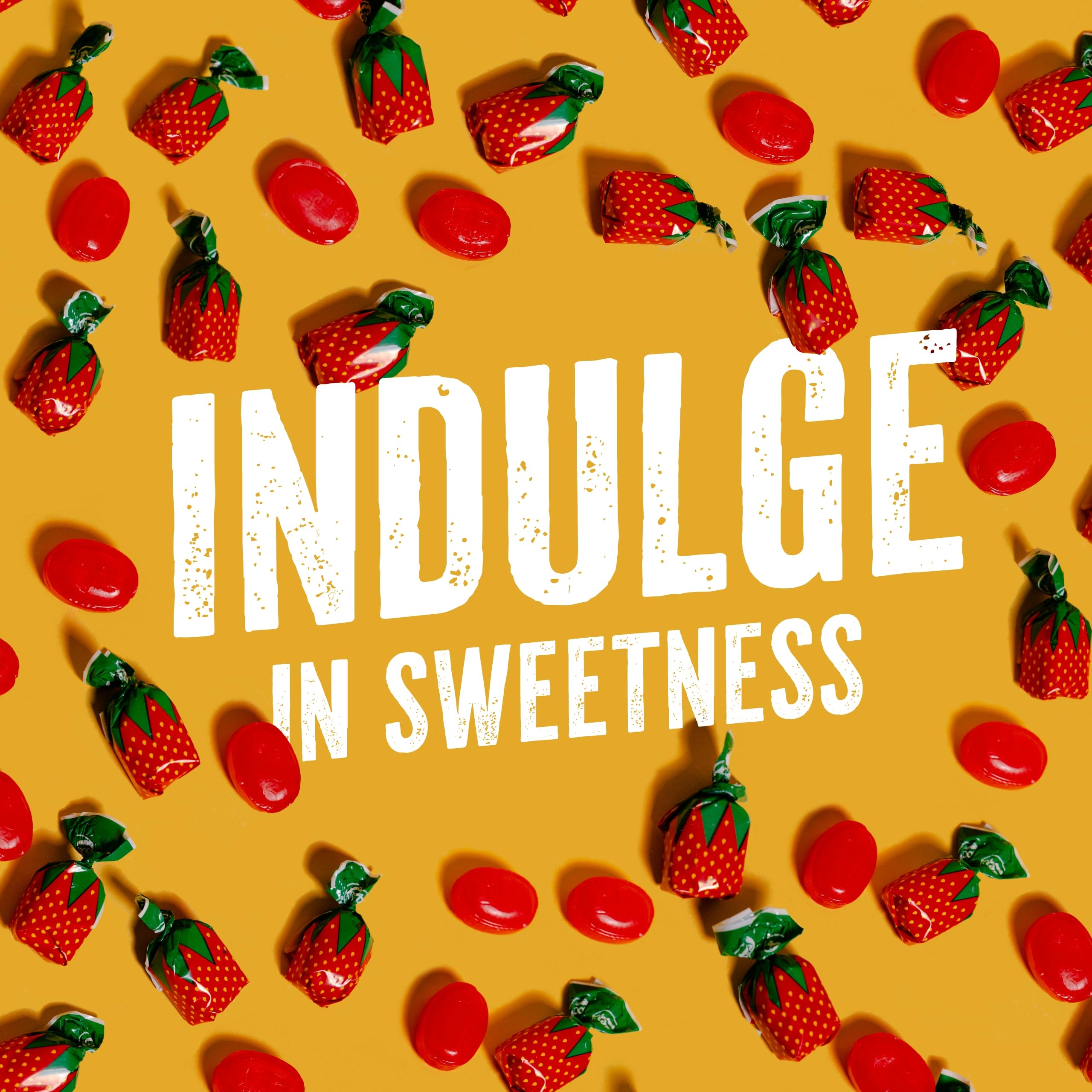 Strawberry Hard Candy Individually Wrapped by Cambie, 2 lbs of Strawberry Candy with a Deliciously Sweet Hard Exterior with a Soft, Fruit-Filled Center