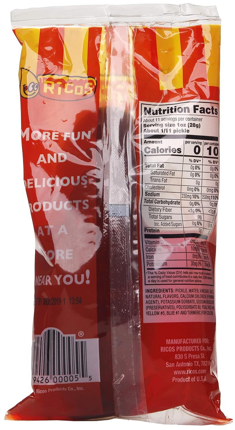 Ricos Pickle in a Pouch (Chamoy, Case of 12)