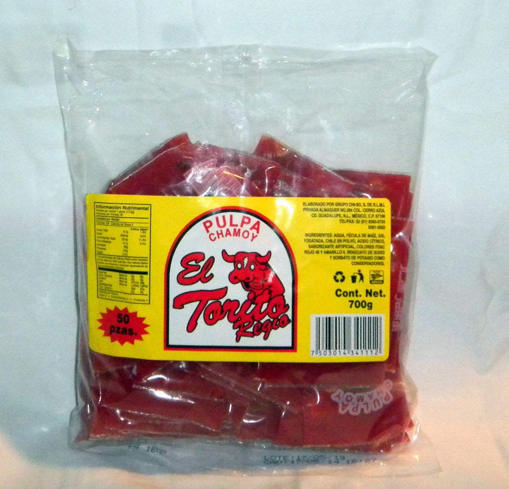 El Torito Regio Pulpitas De Chamoy Dulces Mexicanos Pulp Salted Candy 50 Pieces
