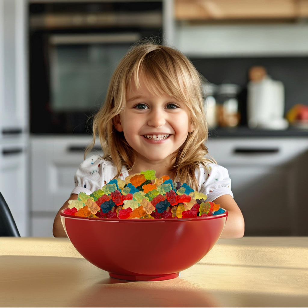 Gummy Bears, Assorted Fruit Flavors, Chewy Candy, 1 Lb Bag | Tropical Fruit & Berry Flavors, Candy for Goodie Bags