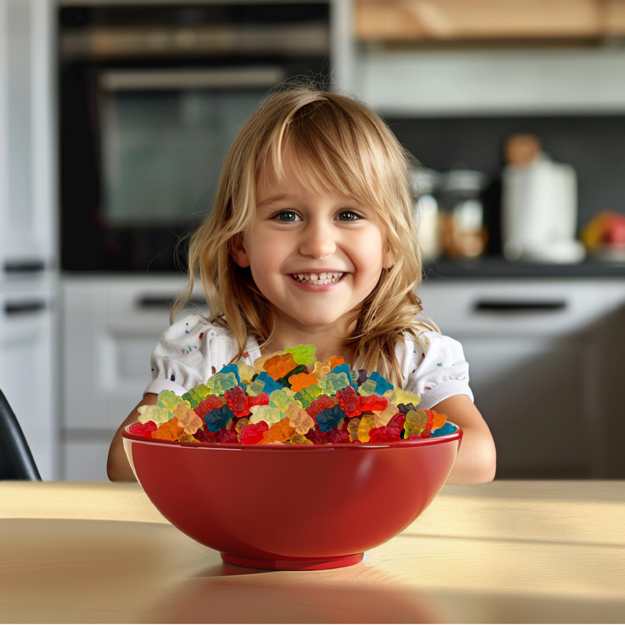 Gummy Bears, Assorted Fruit Flavors, Chewy Candy, 1 Lb Bag | Tropical Fruit & Berry Flavors, Candy for Goodie Bags