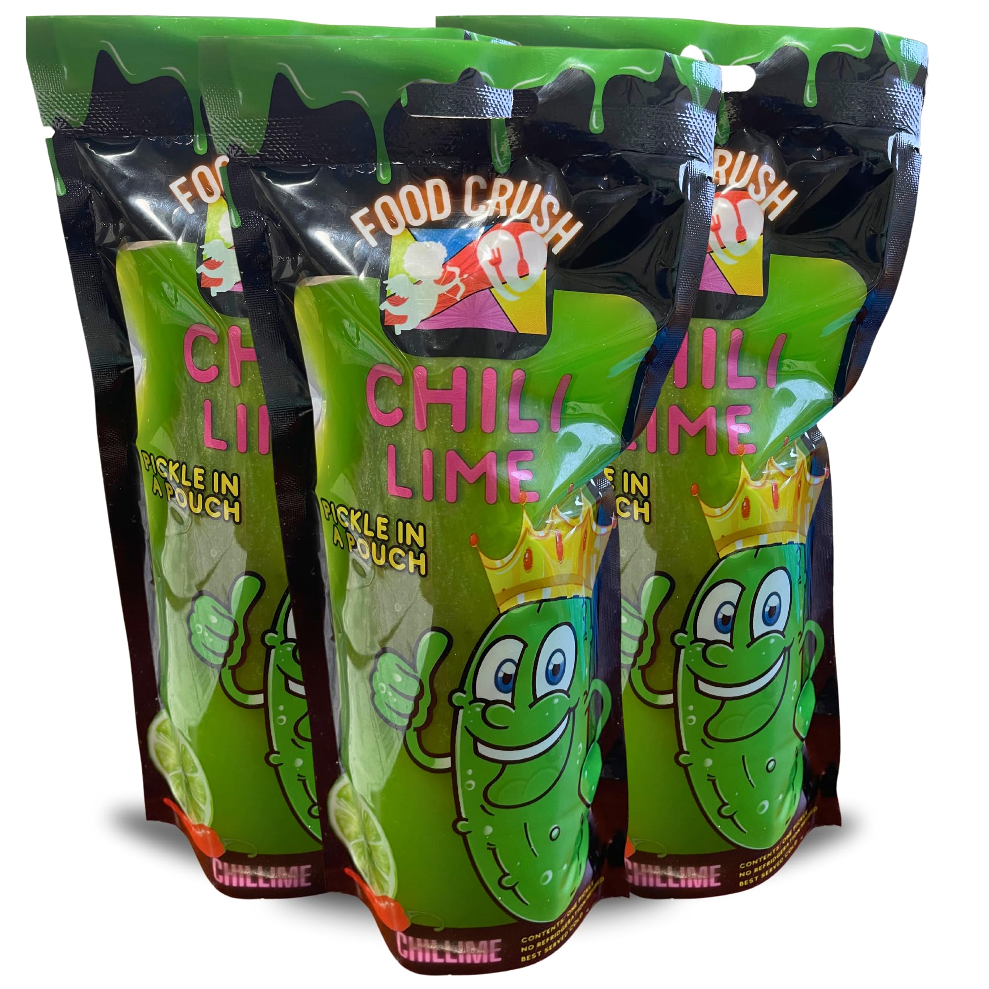 Food Crush Chamoy Pickles In A Pouch (Pack of 3) Used in the Chamoy Pickle Kit by Tiktok trend items