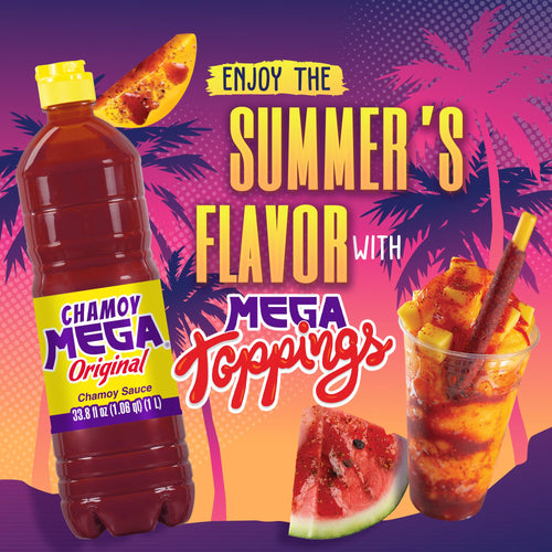Chamoy Mega Sauce – 33.8 oz Authentic Mexican Chamoy for Fruit, Candy & Drinks – Sweet, Tangy, Salty & Mildly Spicy with a Bold, Classic Mexican Flavor