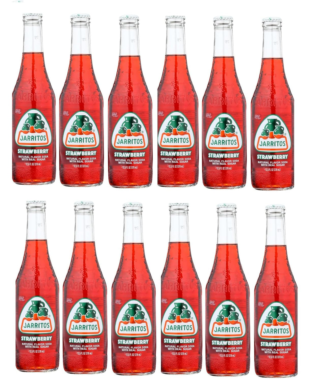 Generic Jarritos Strawberry Drink Glass Bottle 12.5 oz pack of 12