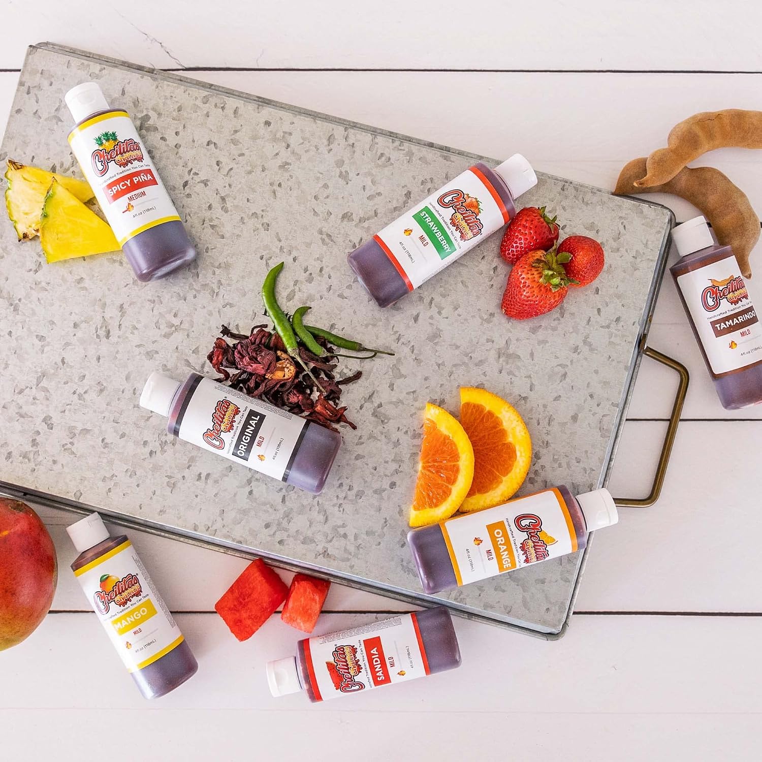 Cheilitas Chamoy All Natural Mexican Rim Candy Dip | Tamarindo Grab & Go Bottle | Hand Crafted for Drinks, Cocktails, Micheladas, Beer and More
