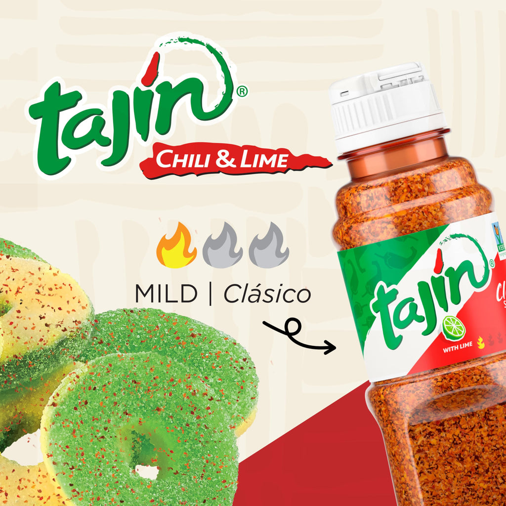 Snak Club Tajin Watermelon Rings, Chili & Lime Gummy Snacks, Mild in Heat Bold in Flavor, Gluten-Free Snack, 2.25oz,(Pack of 12)