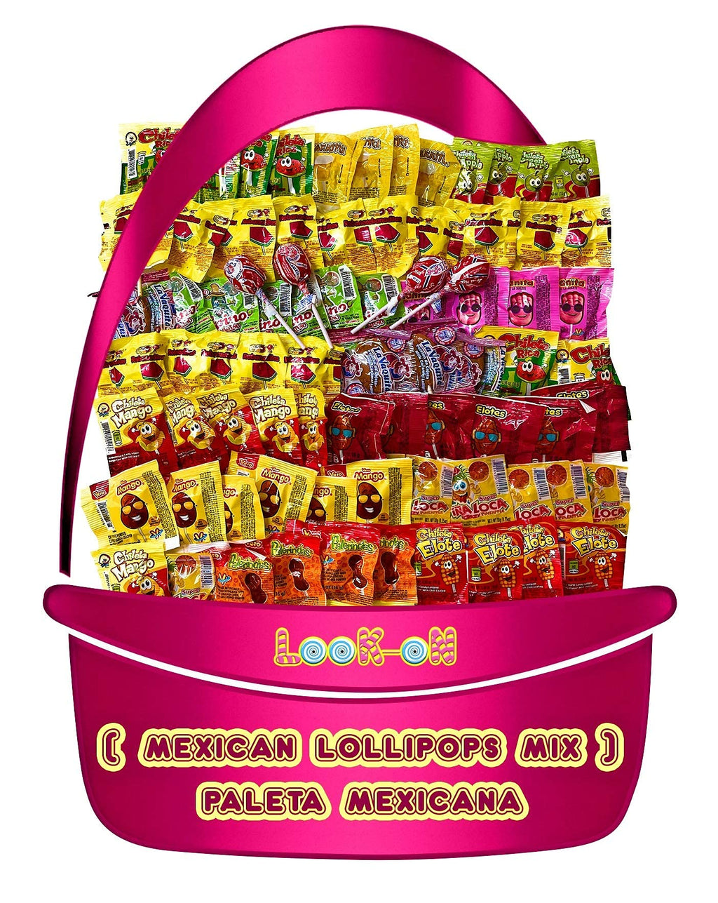 Mexican Candy Lollipops - Dulce Mexicanos Surtidos - Variety Pack of Sweet, Sour, Salty & Spicy - Mexican Candies Snacks (36 Count)