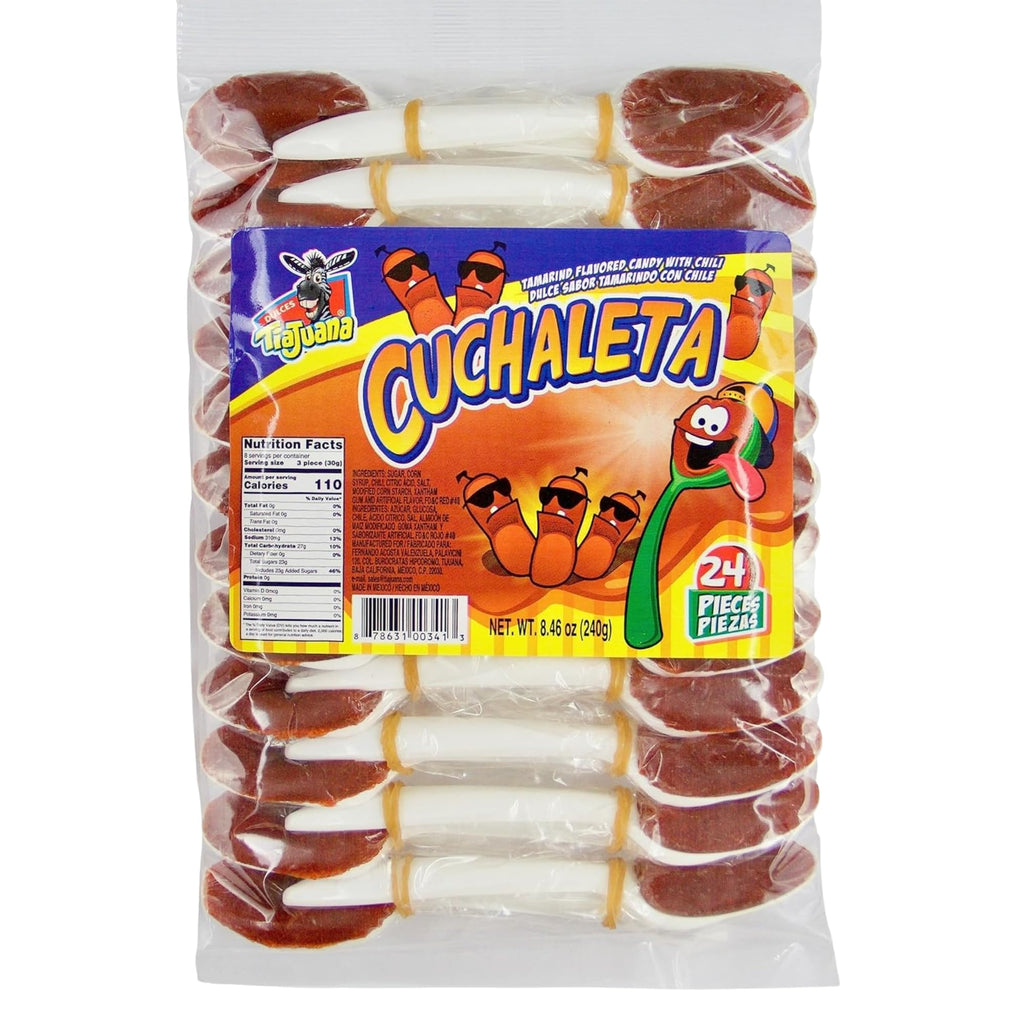 Cuchaleta Authentic Mexican Tamarind Flavored Spoon Candy with Chili Powder