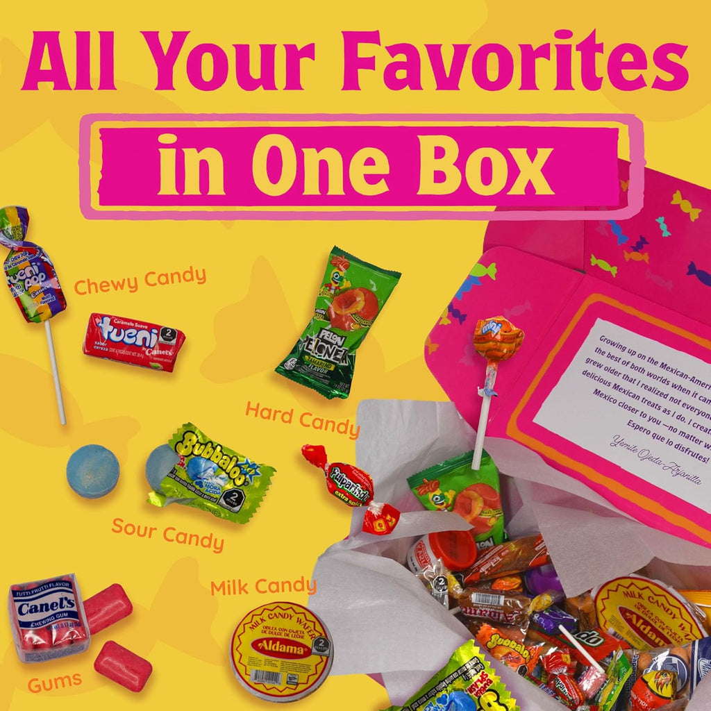Que Padre Mexican Candy Variety Pack 2 lbs | Imported Mexican Snacks - Candy Box Spicy - Sweet - Tangy - Tamarind Mix with Pulparindo & Bubbaloo