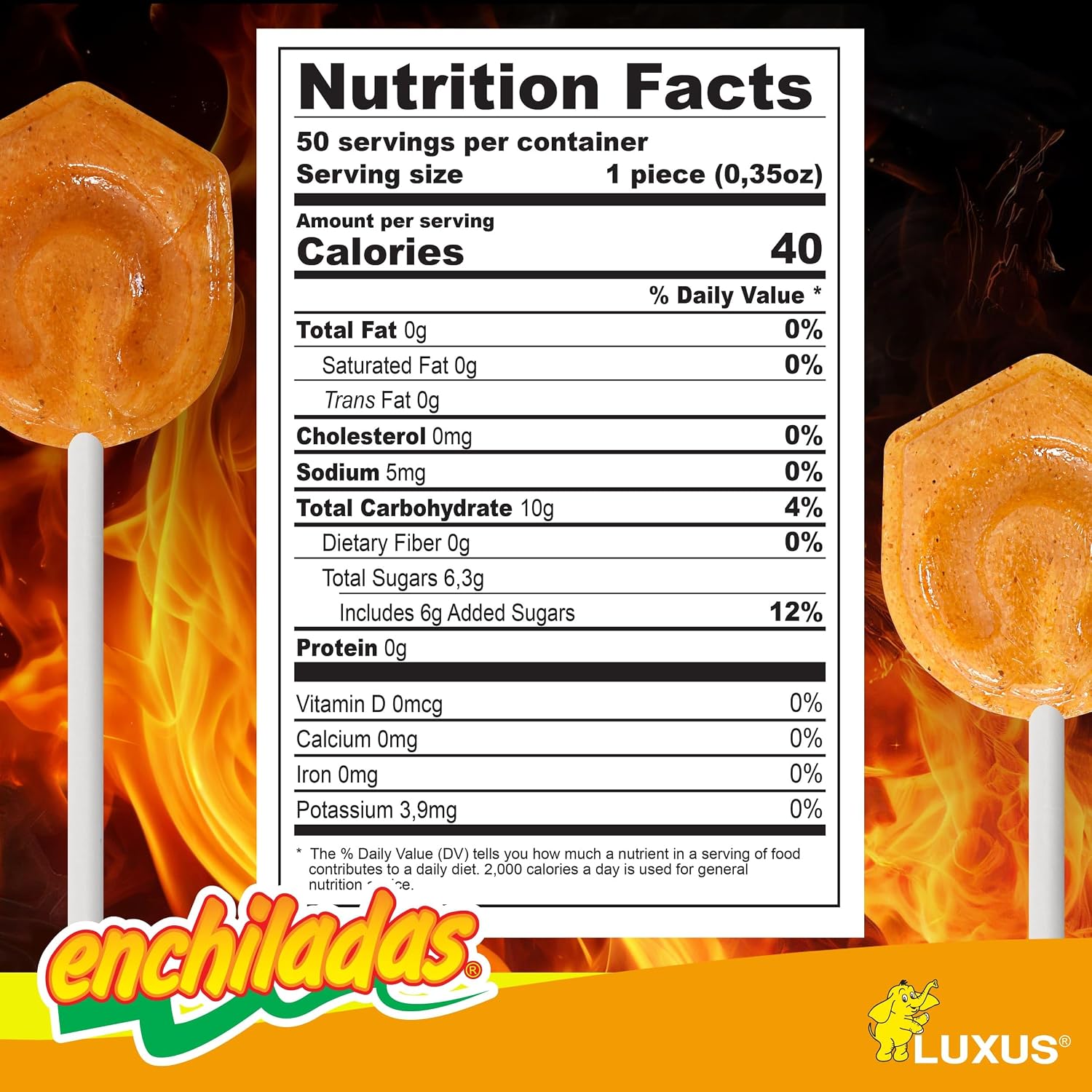 Enchiladas Luxus 50 ct – Athentic Spicy Mexican Candy Chili Mango & Pineapple Flavor – Dulces Mexicanos Picantes para Piñatas, Fiestas Infantiles & Bulk Party Bags – Dulce Mexicano
