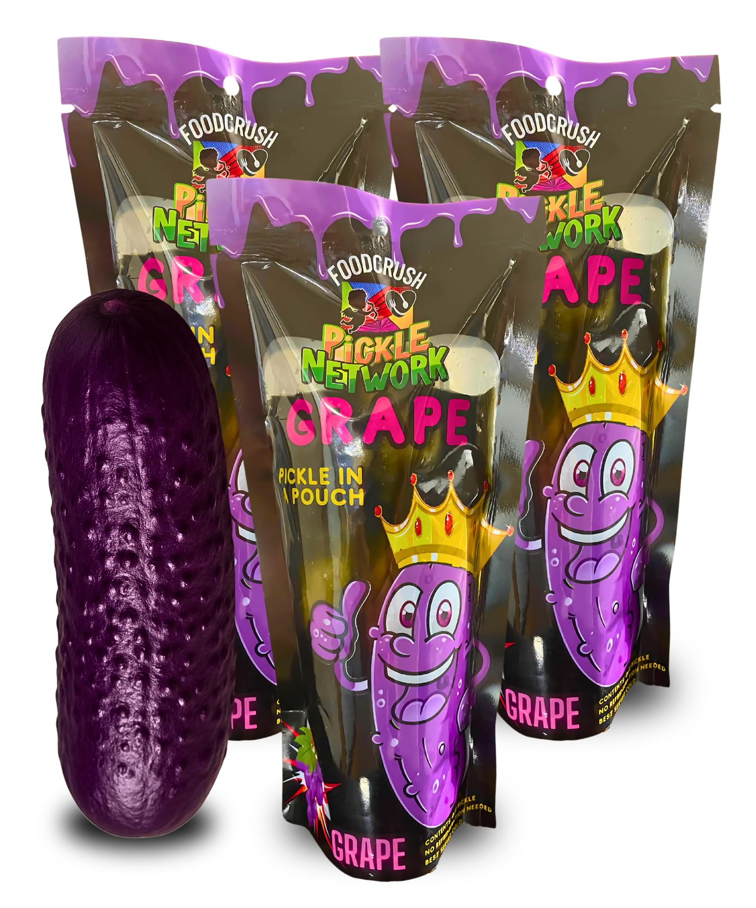 Food Crush Chamoy Pickles In A Pouch (Pack of 3) Used in the Chamoy Pickle Kit by Tiktok trend items