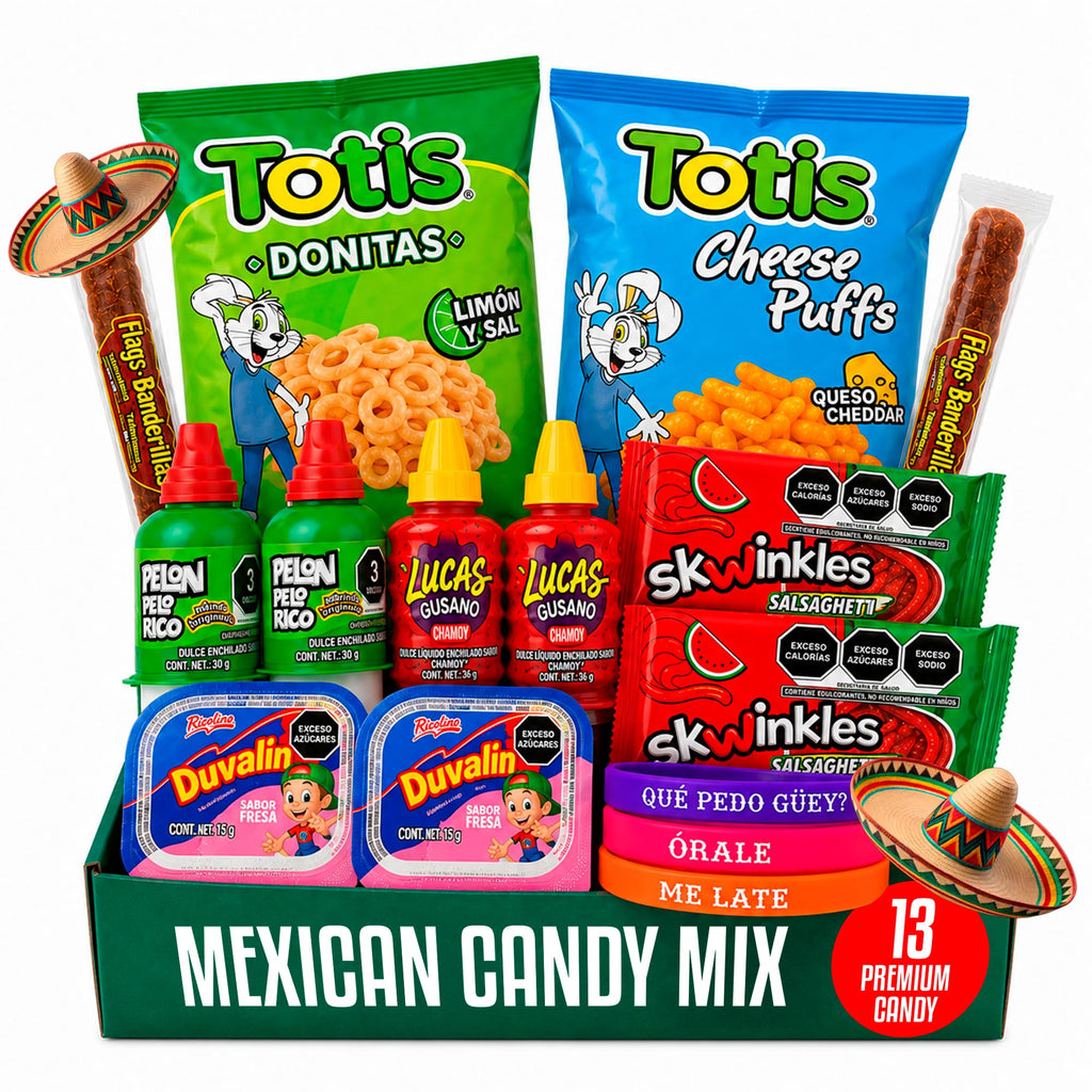 Gigi Delight Mexican Candy Variety Pack Assortment – Duvalin Salsaghetti Pulparindo Deluxe Mexican Snacks Box, Dulces Mexicanos Surtidos Authentic Spicy Snacks Collection for Lunches Office College Students (Premium)