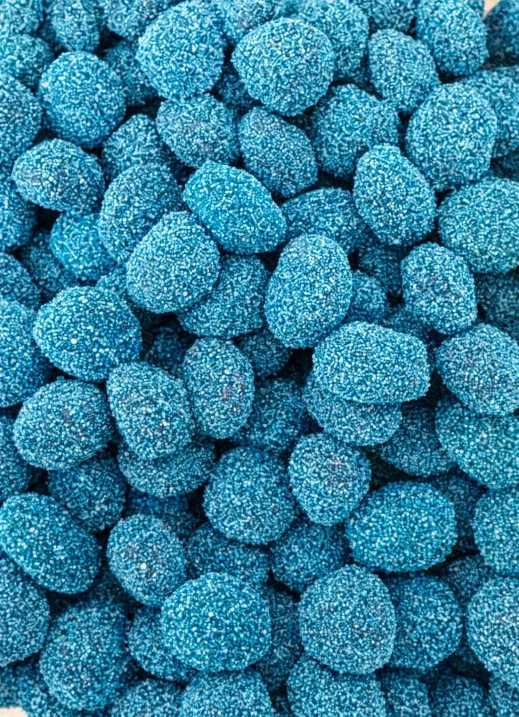 Sour Blue Raspberry Gushers — Candy Coated with Extra Powder | 7 Flavors Available | 0.25lb, 0.5lb & 1lb Bags (4oz, Chamoy Tajin)