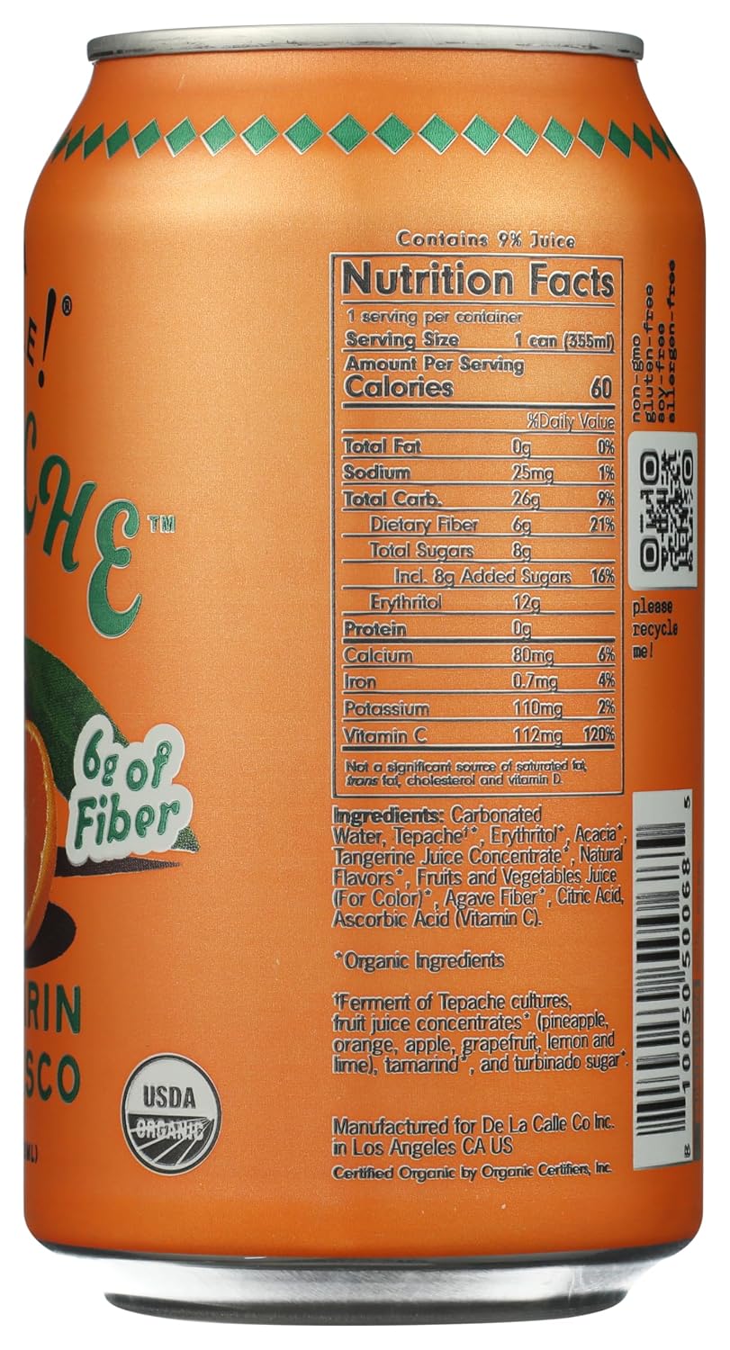 De La Calle, Organic Tepache Mandarin Refresco, 12 Fl Oz