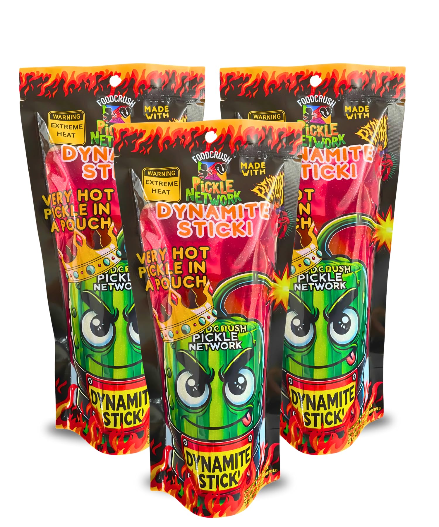 Food Crush Chamoy Pickles In A Pouch (Pack of 3) Used in the Chamoy Pickle Kit by Tiktok trend items