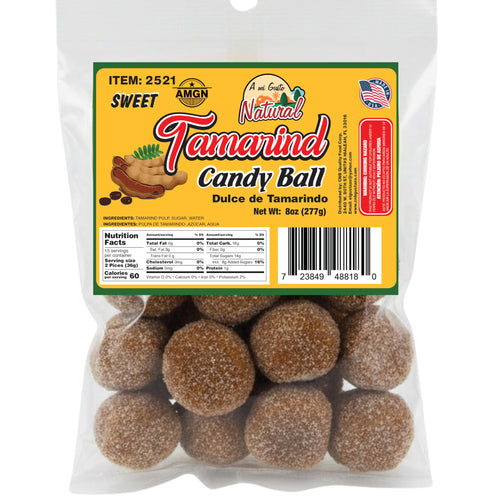 A Mi Gusto Natural Spicy Tamarind Candy Balls, 8 oz – Tamarind Candy with Chili Made with Simple Ingredients