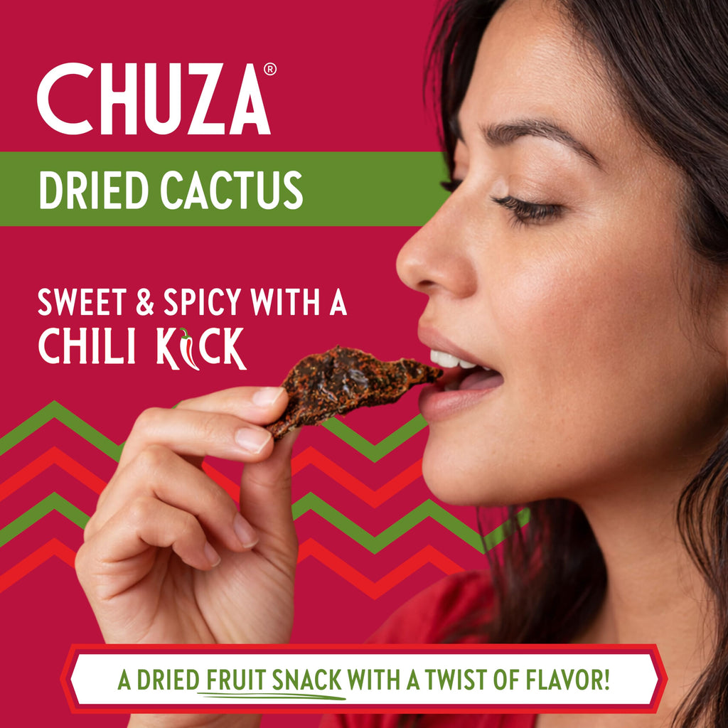 CHUZA Spicy Dried Mango Snacks Bites (4.5 oz. Pack of 2) – Mexican Candy Style Sweet Chili Dried Mango, with Chili Seasoning, Chili Powder, Dried Fruit Snacks, Spicy Snacks