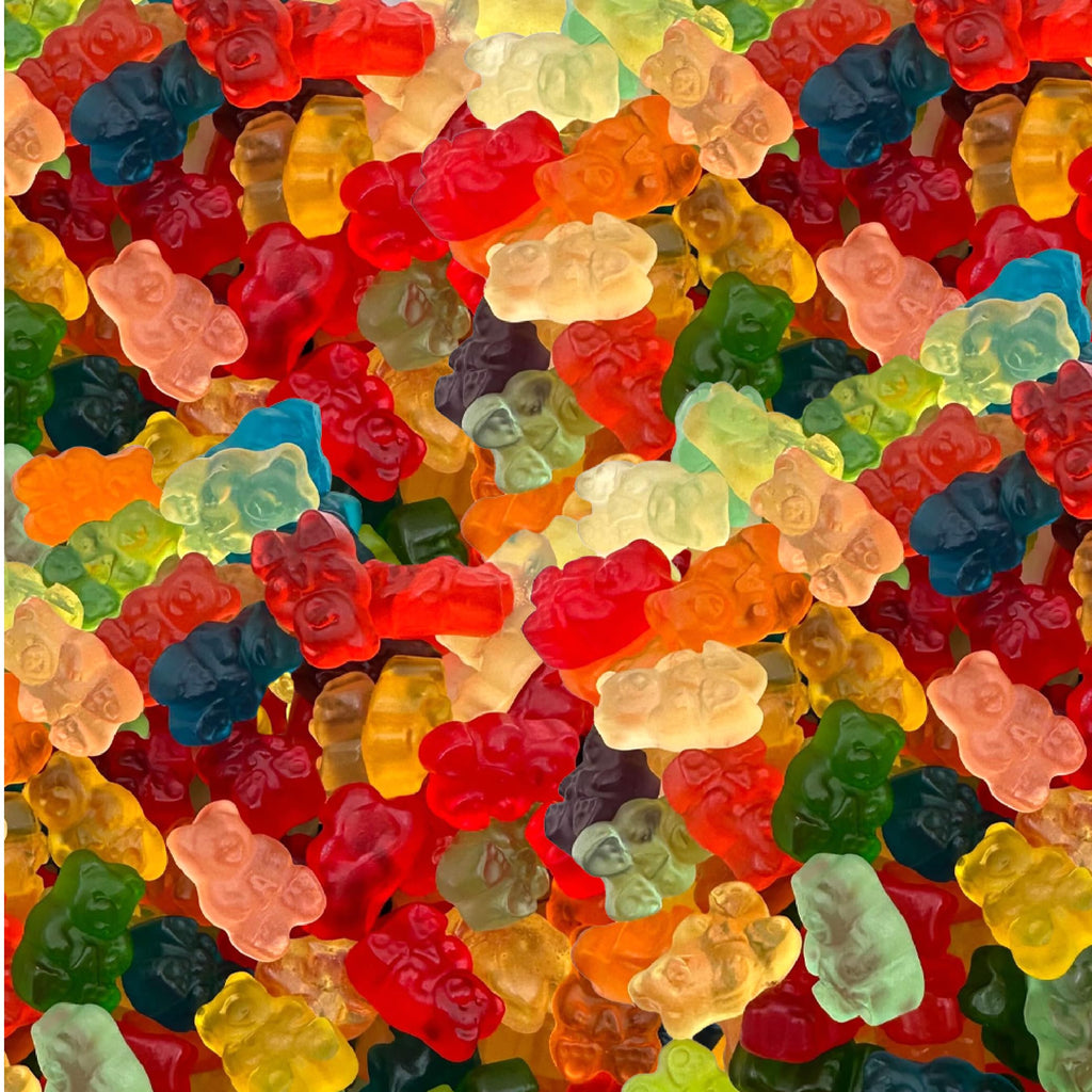 Gummy Bears, Assorted Fruit Flavors, Chewy Candy, 1 Lb Bag | Tropical Fruit & Berry Flavors, Candy for Goodie Bags