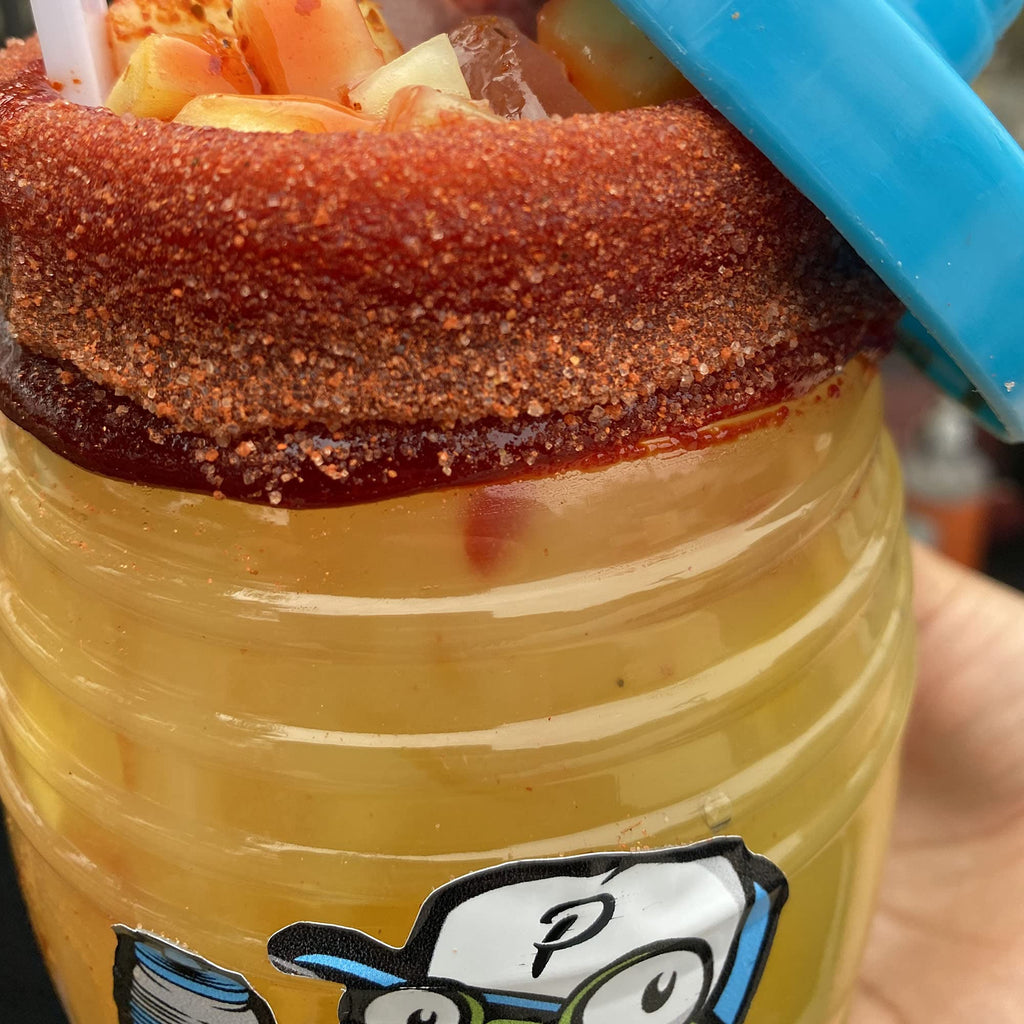 Sapo's Miches Chamoy Rim Dip - Tamarind Candy Sauce for Drinks, Micheladas & Cocktails, 8 oz (Pineapple)