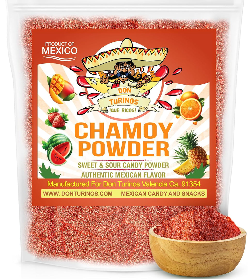 Chamoy Powder 12 oz Bag – Sweet, Spicy, Tangy Mexican Candy Powder for Fruit, Snacks, Candy & Drink Rims – Authentic Flavor Blend with Chile, Lime, Salt and Sugar – Resealable Bulk Pack By Don Turinos