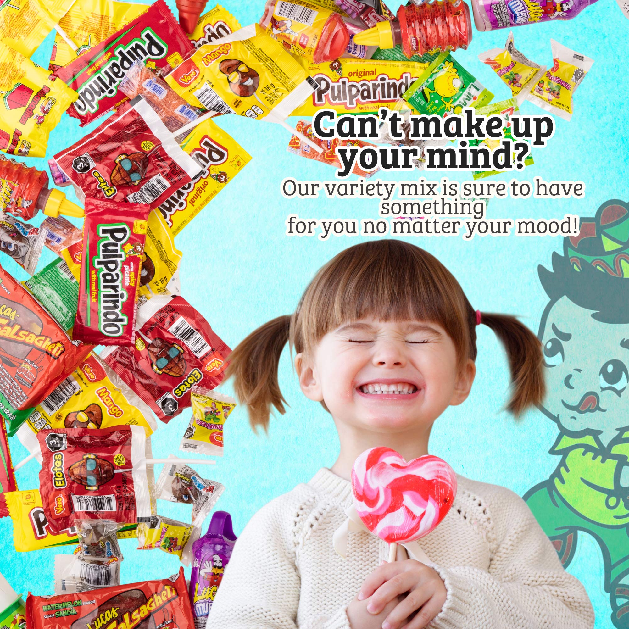 Pinata Mexican Candy Box (Tik Tok Slap Pack Tamarindo (9.9 Ounces)(16 Pieces) Slaps Lollipop Candy DIY Kit