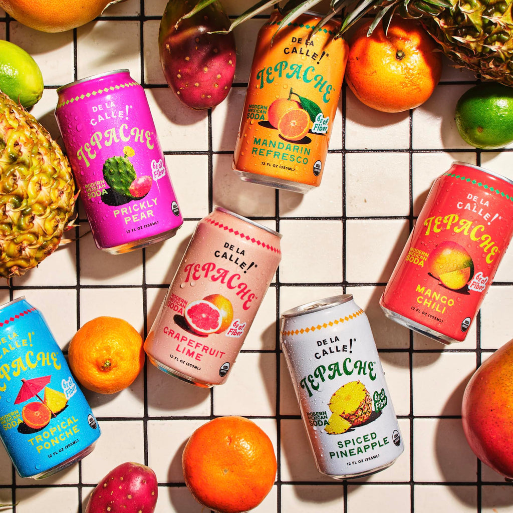 De La Calle Tepache - Mixta Variety Pack - Modern Mexican Soda - Craft Fermented Pineapple Sparkling Beverage - Certified Organic, Non-Alcoholic, Healthy Soda, Low Sugar, Low Calorie, Non-GMO