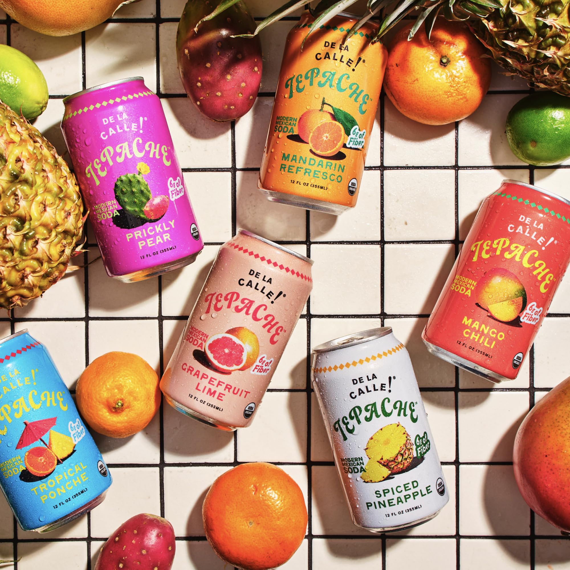 De La Calle Tepache - Mixta Variety Pack - Modern Mexican Soda - Craft Fermented Pineapple Sparkling Beverage - Certified Organic, Non-Alcoholic, Healthy Soda, Low Sugar, Low Calorie, Non-GMO