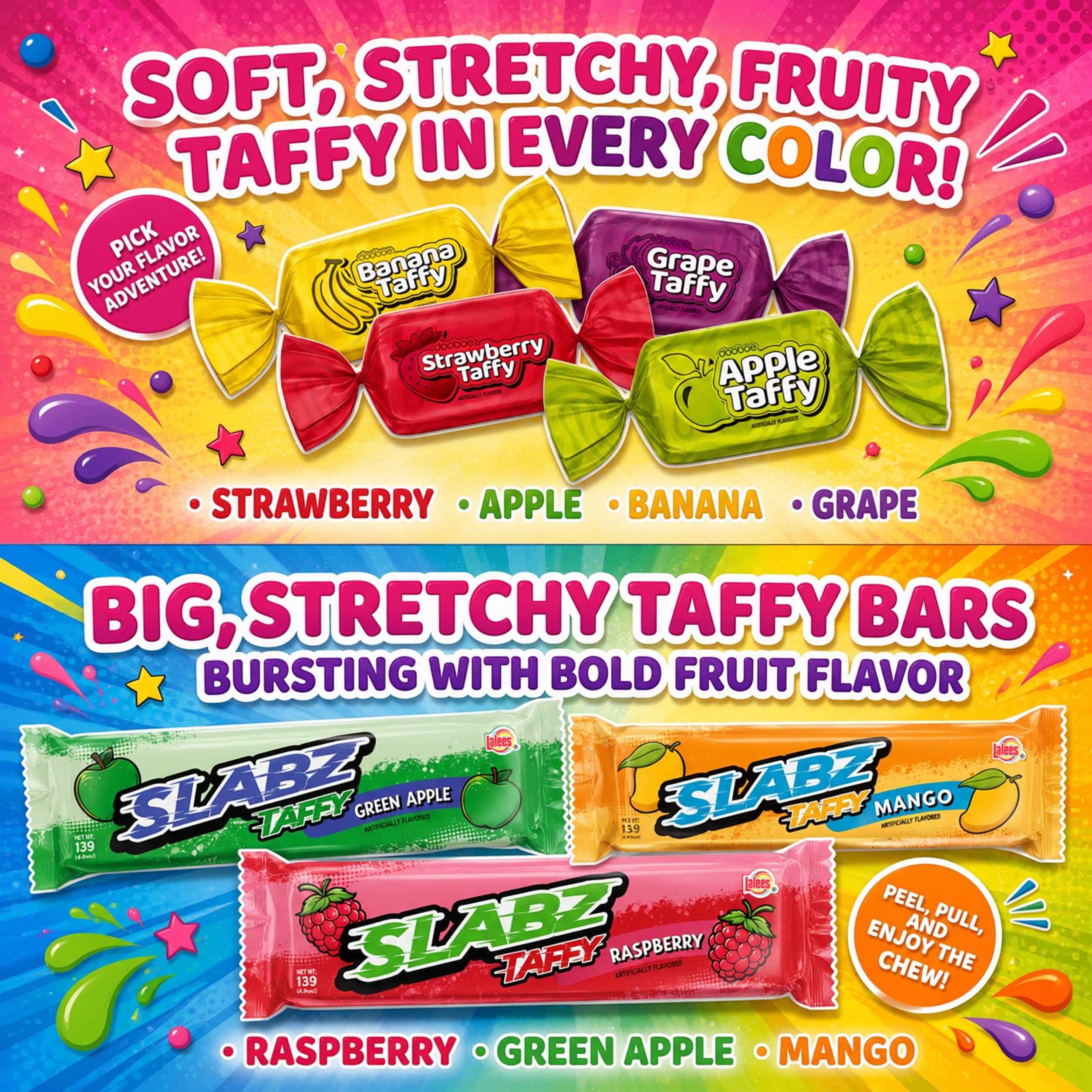 Pinata Candy - Novelty Assorted Candies Individually Wrapped - Bulk Candy Favors for Office, Goodie Bags, Birthday Parties, Treats (4 Pounds)