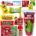 The Full Tiktok Hot & Spicy Pickle Kit With Candy; Chamoy Pickle Kit-Inspired, Includes Fruit-Rollup, Lucas Gusano & Salsagheti & More Mexican Candy by Ma Lit Candy (1 Hot & Spicy Pickle Kit)