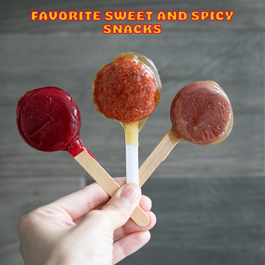 Zumba Rica Chamoy Chili Powder Lollipop 12pcs - Chamoy Lollipops with Chili Powder Cover with Caramel - Mexican Lollipop - Chamoy Candy - Mexican Suckers with Chili Powder - Mexican Candy
