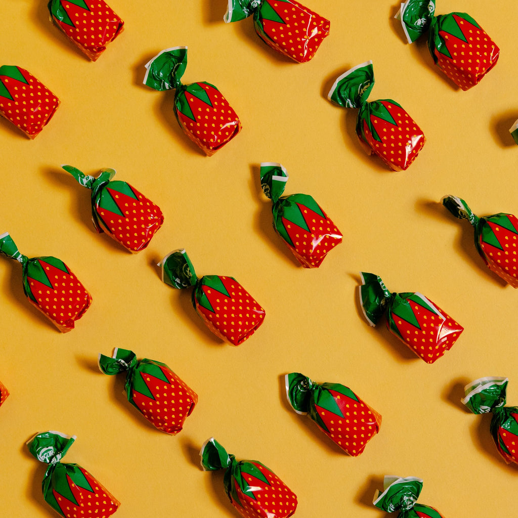 Strawberry Hard Candy Individually Wrapped by Cambie, 2 lbs of Strawberry Candy with a Deliciously Sweet Hard Exterior with a Soft, Fruit-Filled Center