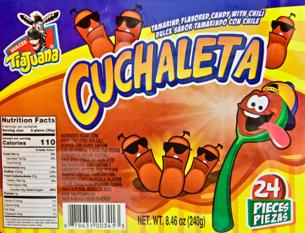 Cuchaleta - Tamarind and Watermelon Flavored Candy With Chili: Dulces Sabor Tamarindo y Sandia Con Chile
