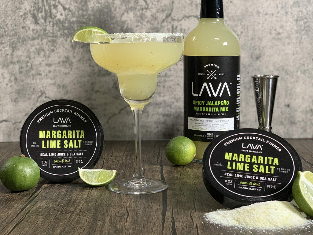 LAVA Premium Chile Lime Clásico Cocktail Rimmer 5oz, All Natural Bloody Mary Rimmer, Michelada Rimmer, Margarita Rimmer Salt, No Silicon Dioxide, with Screw-On Lid