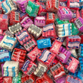 Mexican Chewing Gum, Assorted Flavors, 90 Mini Packs, 1 Lb Bag | Violet, Fruit, Mint, Cinnamon, Individually Wrapped Gum Bulk