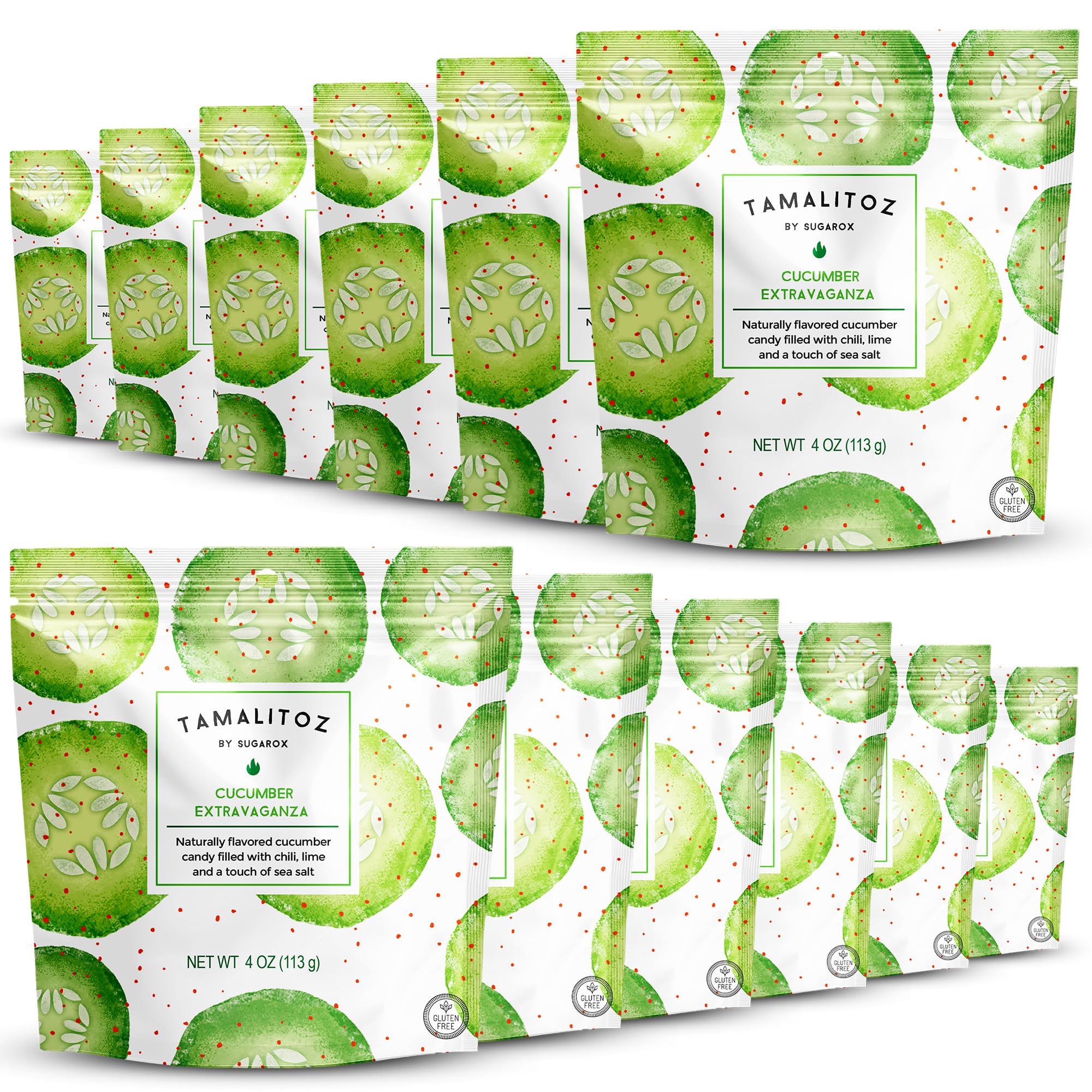 Tamalitoz Variety Pack – Spicy Mexican Hard Candy with Chile, Lime & Sea Salt, 8 Flavors: Mango, Cucumber, Tamarind, Watermelon, Pineapple, Blood Orange, Green Apple, Cherry – 8 Bags (4oz Each)
