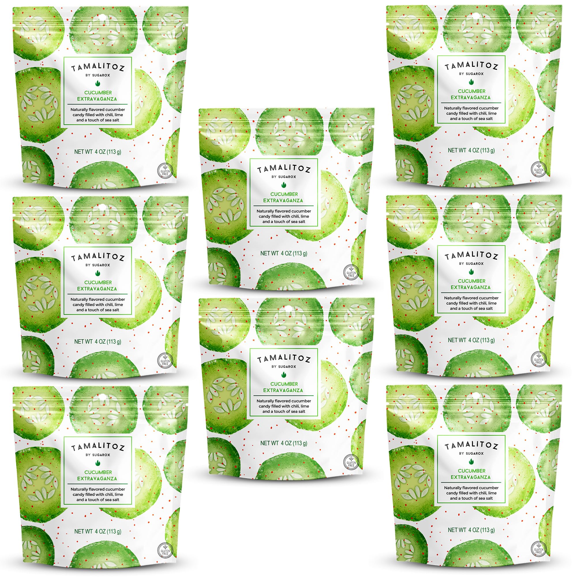 Tamalitoz Variety Pack – Spicy Mexican Hard Candy with Chile, Lime & Sea Salt, 8 Flavors: Mango, Cucumber, Tamarind, Watermelon, Pineapple, Blood Orange, Green Apple, Cherry – 8 Bags (4oz Each)
