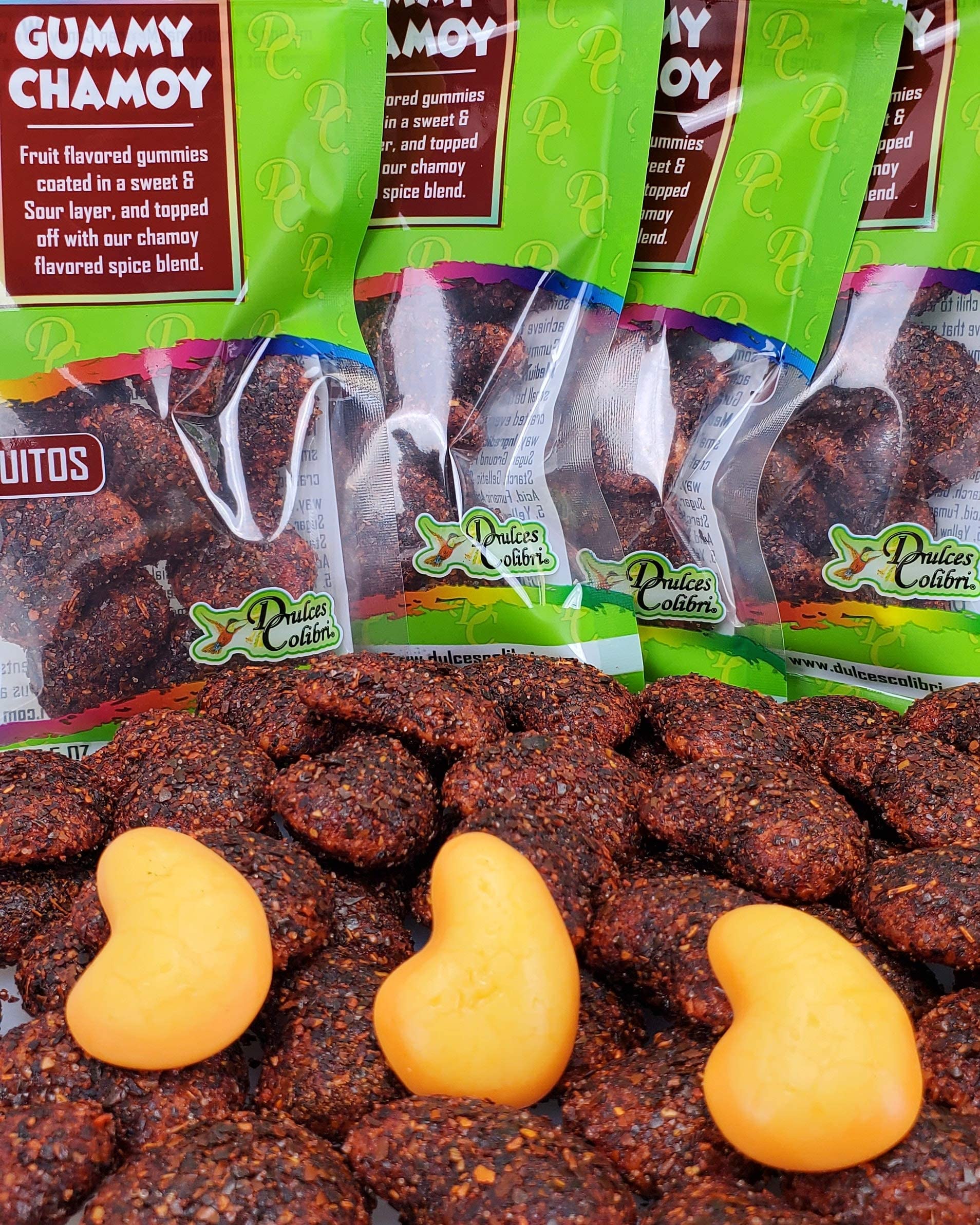 Dry Chamoy Coated Mango Gummies | 9oz Jar | PREMIUM | Mess Free | Authentic Bold Mexican Flavors | Artisan Made, Fresh & Delicious|