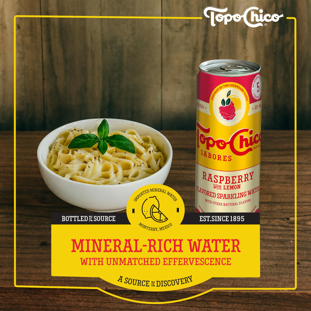 Topo Chico Sabores Lime with Mint Extract Flavored Sparkling Water, 12 fl oz Portable Cans, 8 Pack