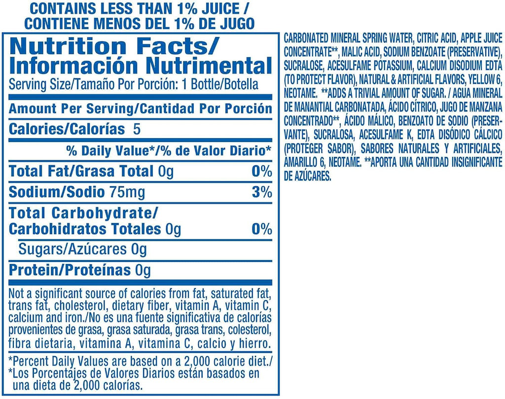 Peñafiel Manzanita Light Mineral Spring Water, 20.3 fl oz bottles (Pack of 12)