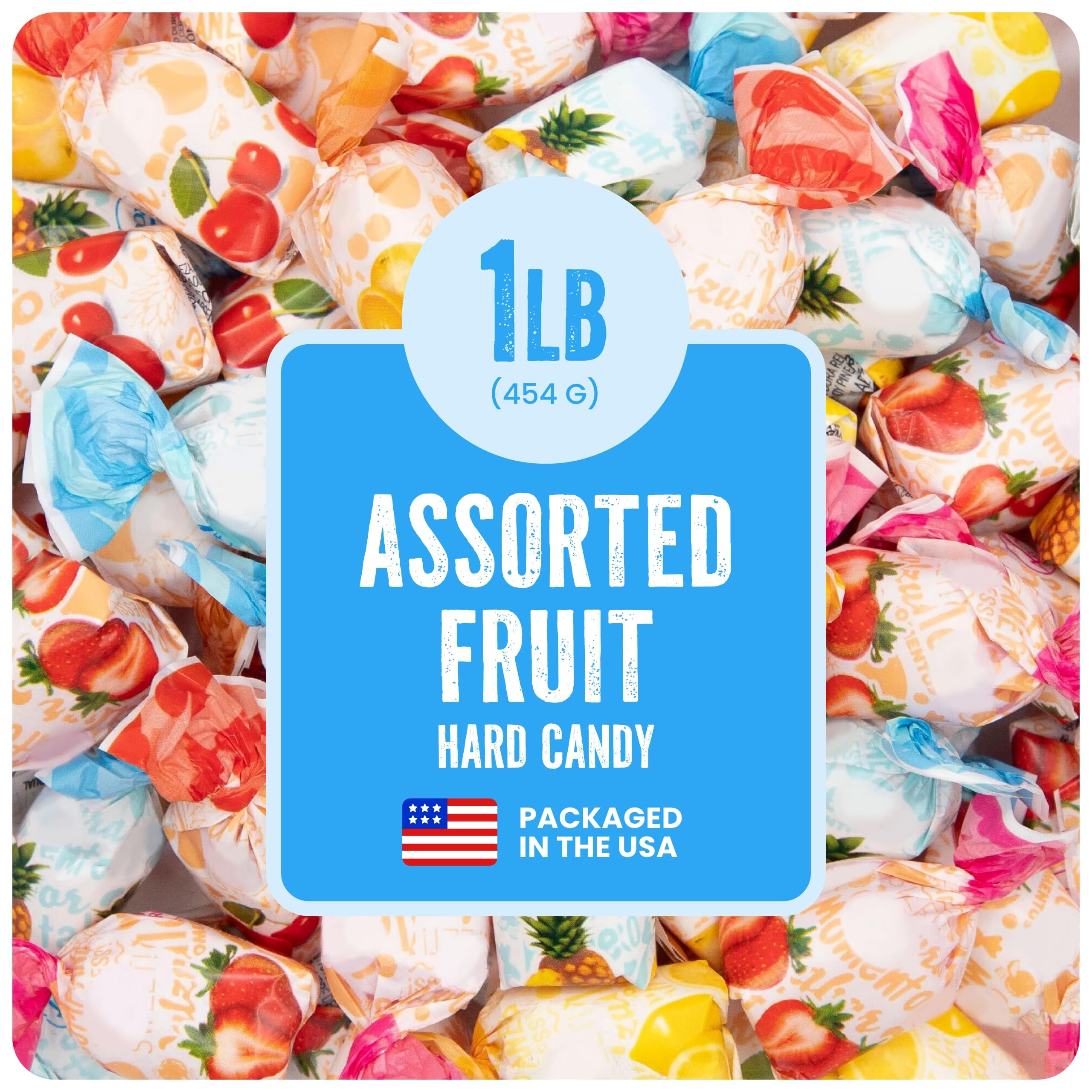 Strawberry Hard Candy Individually Wrapped by Cambie, 2 lbs of Strawberry Candy with a Deliciously Sweet Hard Exterior with a Soft, Fruit-Filled Center