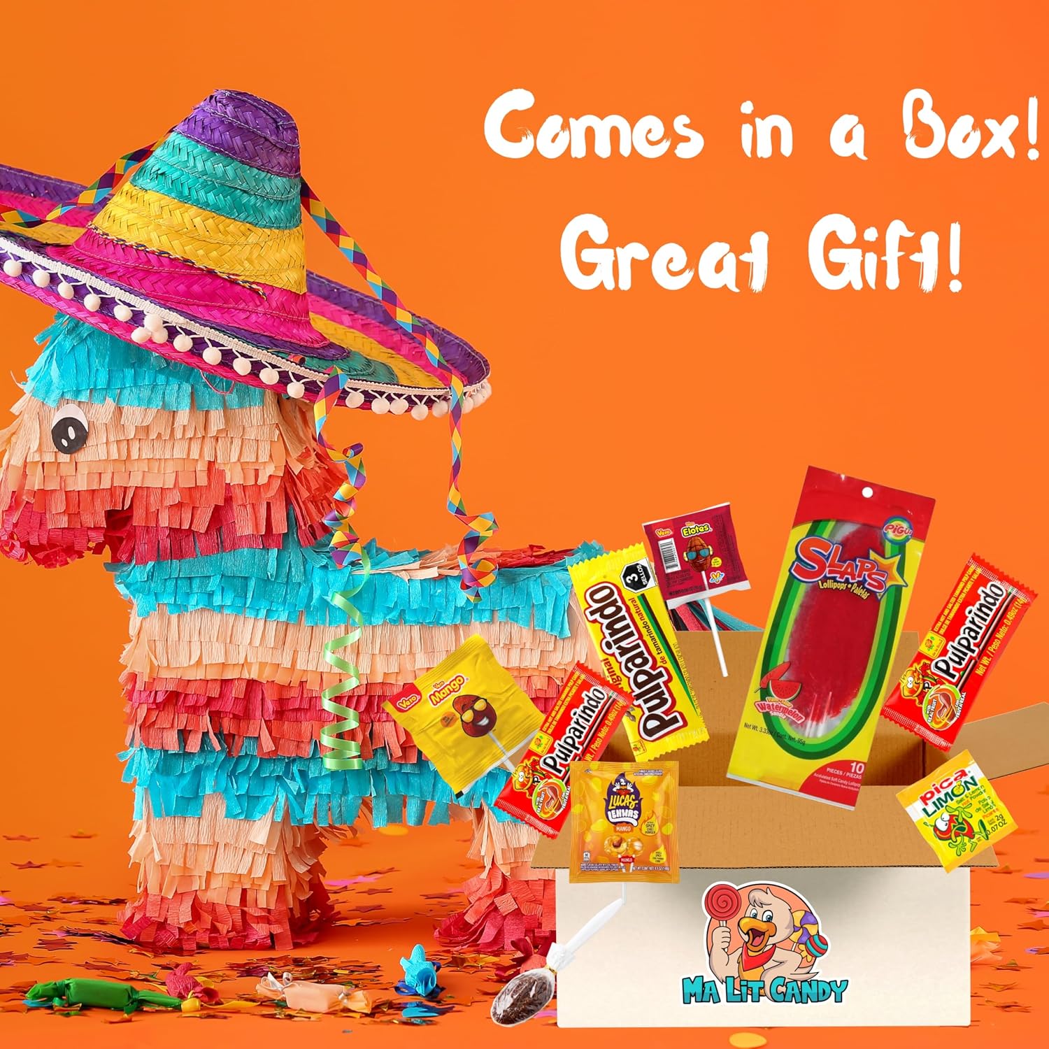 5 Pounds Box, 200+ Mexican Candy Variety Pack - Bulk Mexican Candy - Great For Pinata, Office, & Gifting by MA LIT CANDY