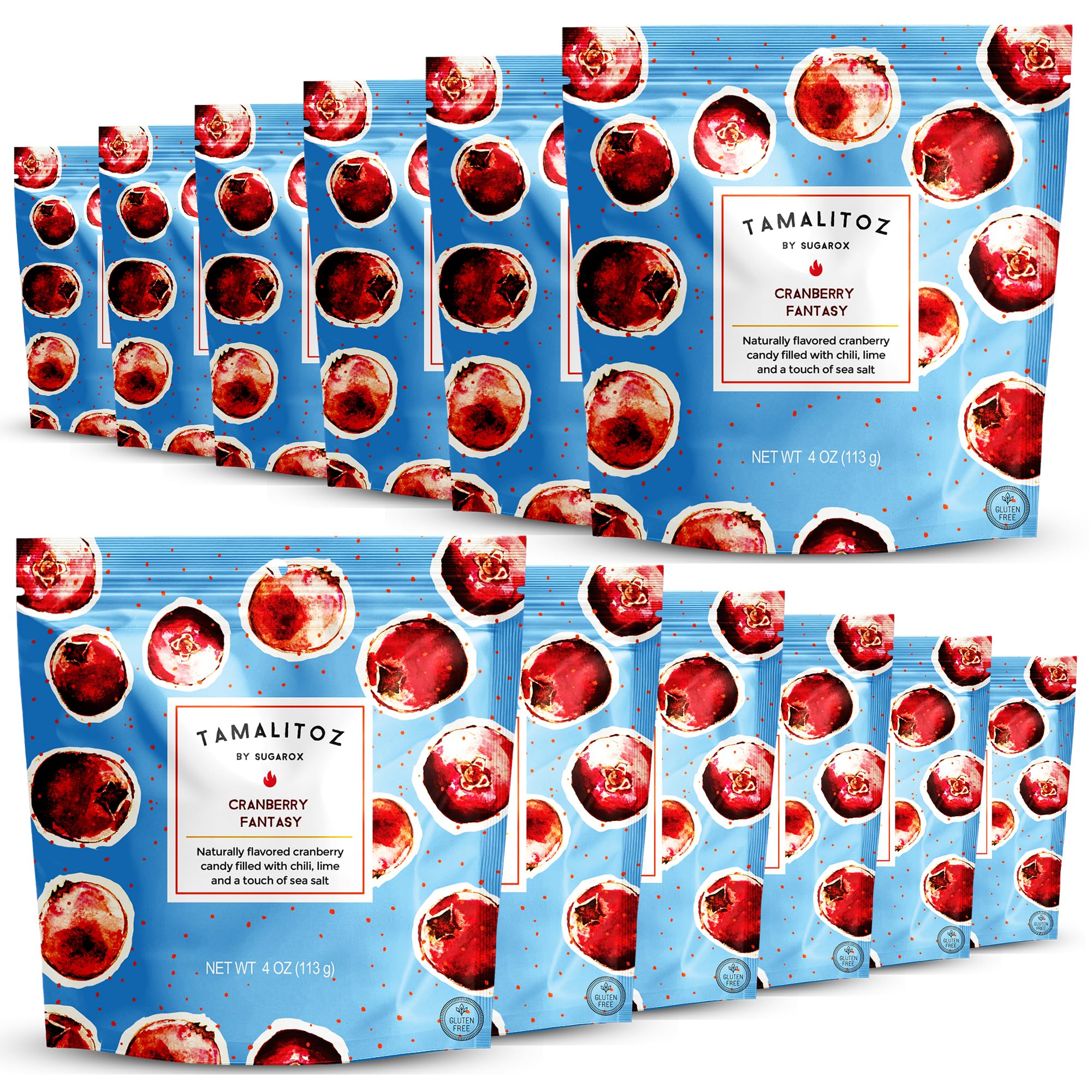 Tamalitoz Variety Pack – Spicy Mexican Hard Candy with Chile, Lime & Sea Salt, 8 Flavors: Mango, Cucumber, Tamarind, Watermelon, Pineapple, Blood Orange, Green Apple, Cherry – 8 Bags (4oz Each)