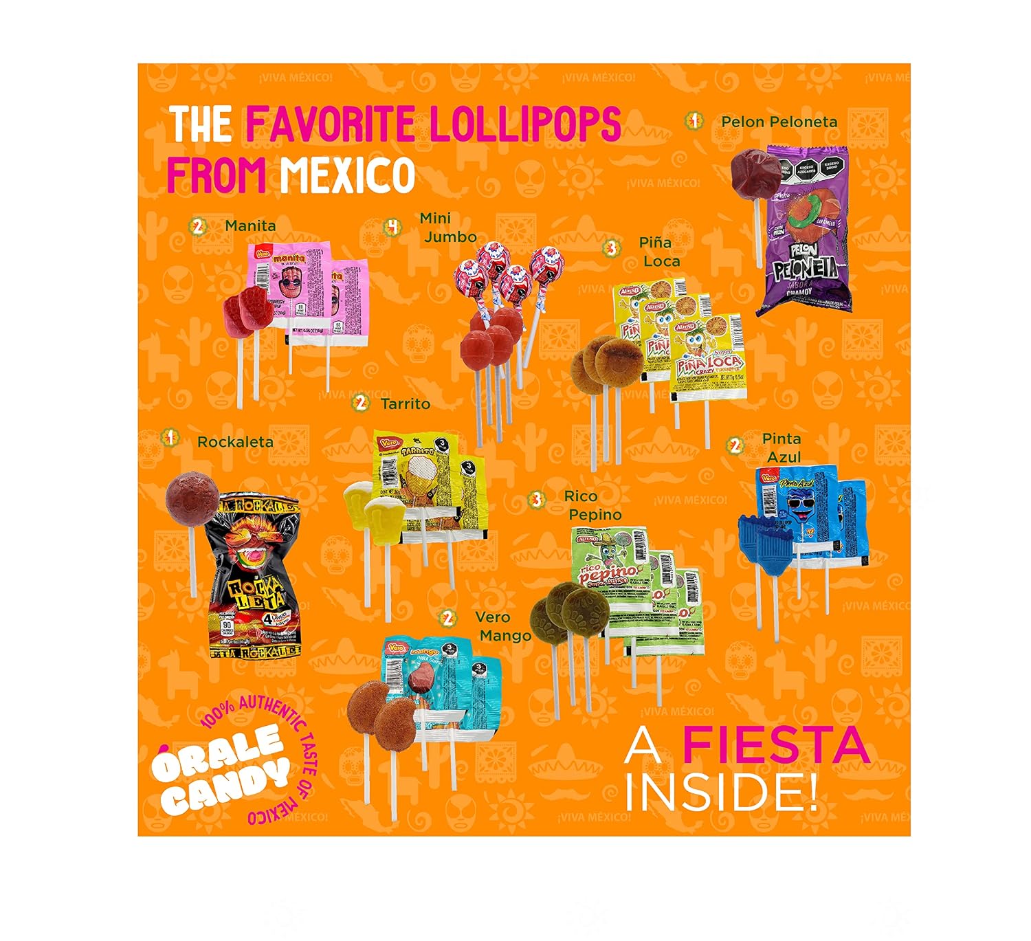 Mexican Candy Mix Assortment, Dulces mexicanos, Includes Vero mango, Salsaghetti, Peloneta, Pelon pelo rico, bulk candies, pulparindo, candy box variety pack