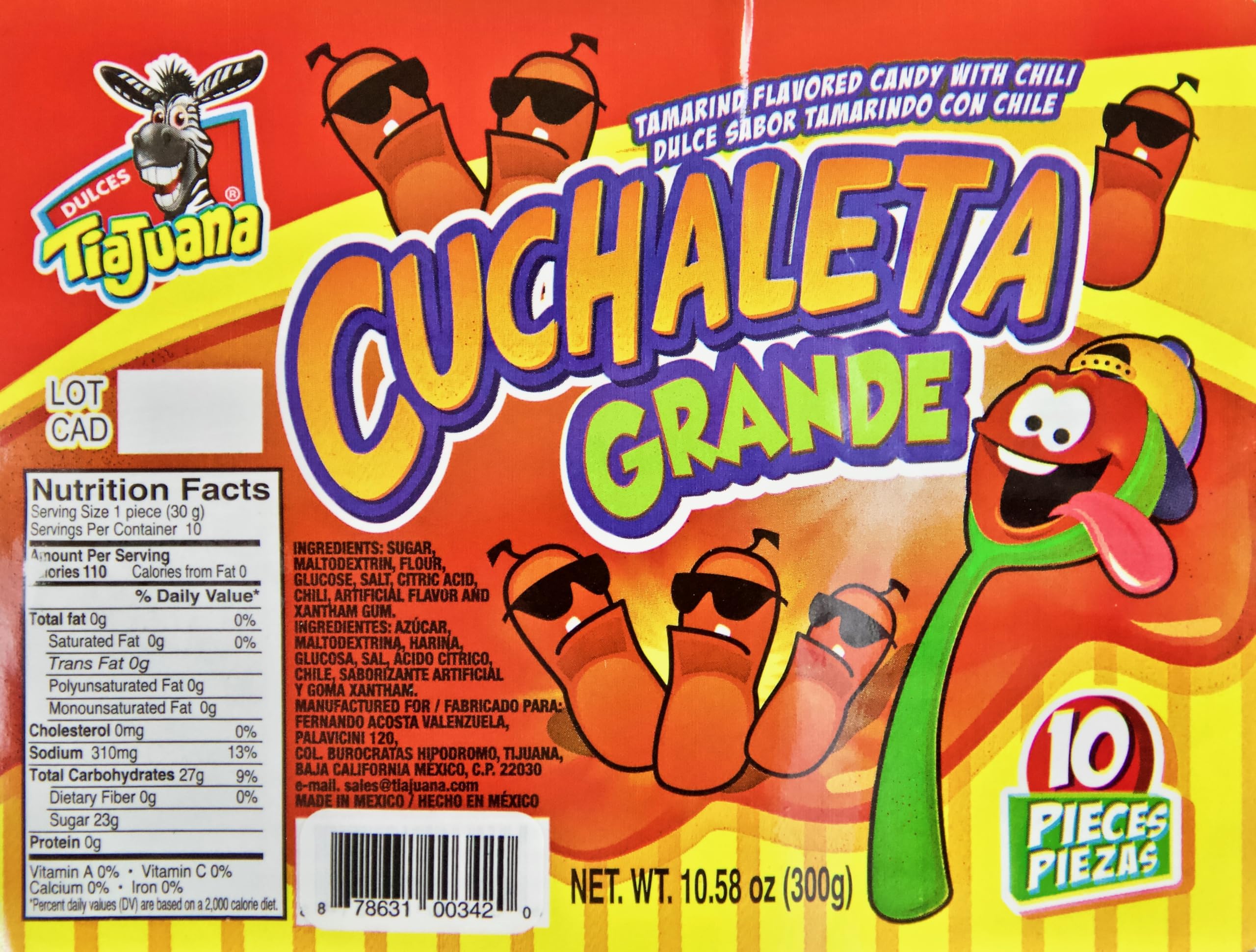 Cuchaleta - Tamarind Flavored Spoon Candy With Chili: Cucharitas de Sabor Tamarindo Con Chile
