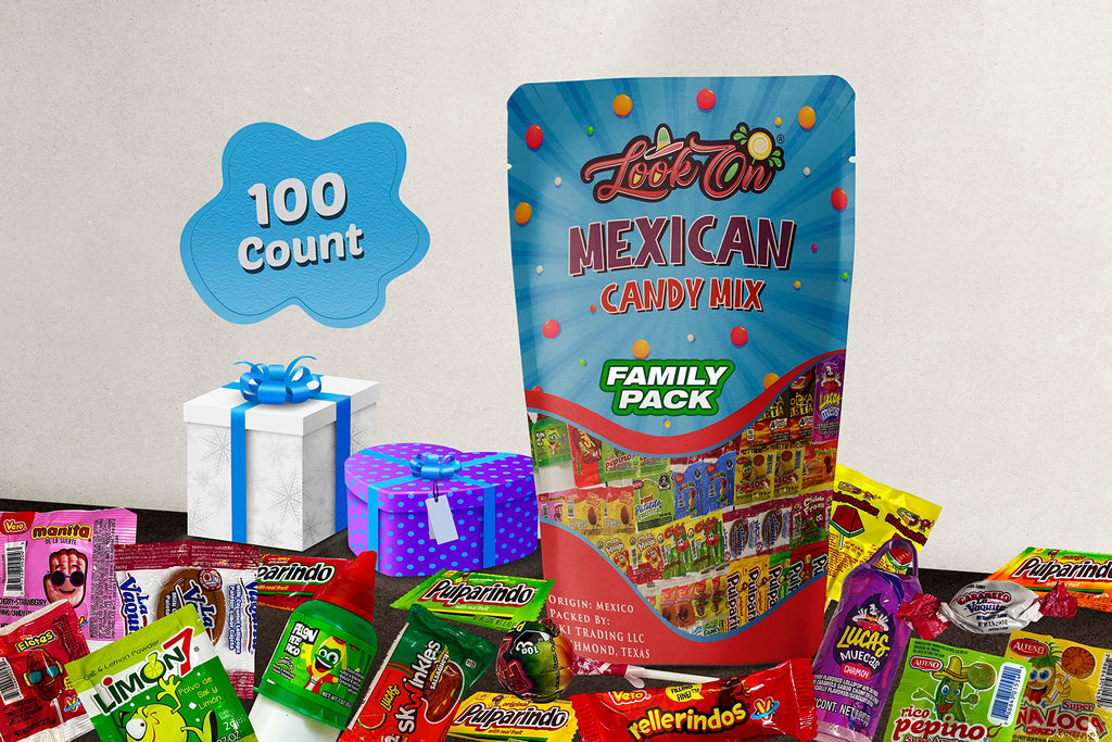 Mexican Candy Mix Dulces Mexicanos surtidos candy, Such as Sweet, Sour and Chili with Tangy taste of our Variety Pack (50 Count) by LookOn.