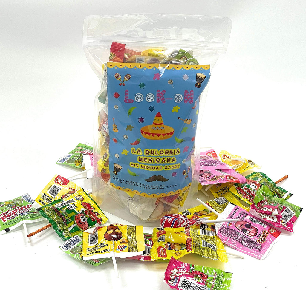 Mexican Candy Lollipops - Dulce Mexicanos Surtidos - Variety Pack of Sweet, Sour, Salty & Spicy - Mexican Candies Snacks (36 Count)